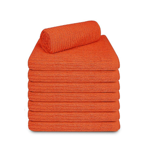 Azul suave 100% algodón ecológico orgánico de secado rápido bordado Waffle tejido 550GSM resistente a la decoloración de alta resistencia - Product Image 3