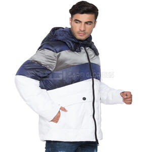 Chaqueta acolchada para hombre de Color personalizado 2025, nueva moda, ropa de calle informal, cuello levantado, a prueba de viento, Nailon/poliéster de alta calidad - Product Image 4