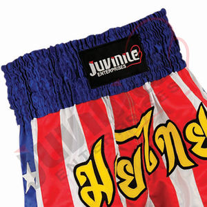 กางเกงขาสั้น MMA เอวสูงพร้อมชุดฝึกซ้อมและต่อสู้ทำจากโพลีเอสเตอร์ยืดพิมพ์ลายซับลิมิวสำหรับมวยไทยคิกบ็อกซิ่ง - Product Image 2