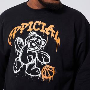 Sudadera con capucha de algodón pesado personalizada para hombre, sudadera de invierno de talla grande con logotipo bordado de diamantes de imitación estilo lavado ácido Vintage - Product Image 4