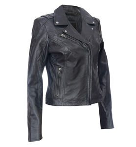 Haute demande Vintage dames en cuir véritable veste chauffante bouton personnalisé avec fermeture éclair manches longues vêtements d'extérieur pour femmes - Product Image 6