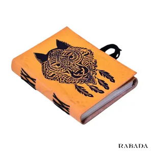 Wolf Unique Embossed Leather Bound Journal Made of Antique Handmade Wood-free Paper Journal Notepad Travel Diary - Product Image 5