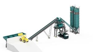 Planta dosificadora de hormigón fijo de alta eficiencia de 60 M3/h con motor de rodamiento de caja de cambios PLC Máquina dosificadora de alta eficiencia - Product Image 6