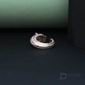 Trendy Stylish Elegant Iced-Out Cocktail <b>Ring</b> Customized <b>Stainless</b> <b>Steel</b> 925 Sterling Silver Moissanite Unisex Daily Wear - Product Image 4