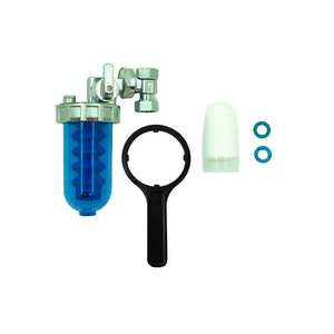 Filtre anti-calcaire à dosage de sel polyphosphate de 1/2 pouce avec raccords Euroacque réglables, adoucisseur d'eau - Product Image 1