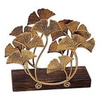 Porte-mouchoirs design en aluminium moulé couleur argent brillant poli, style moderne, motif fleurs fantaisie HI-34161