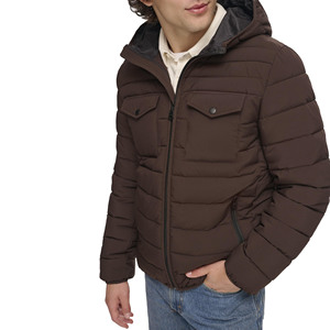 Manteau d'hiver personnalisé en duvet d'orignal rembourré Veste en duvet streetwear surdimensionnée en coton à capuche pour hommes vêtements - Product Image 4