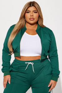 Chándal deportivo de lana personalizado de alta calidad para mujer, conjunto de dos piezas de talla grande de lujo, patrón sólido - Product Image 3