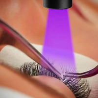 2024 nouveau bracelet 5w UV lumière LED pédale extension cils colle lumière avec lunettes UV colle lampe kit