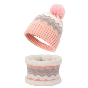 Conjunto de Gorro de Punto a Rayas y Bufanda de Felpa para Otoño e Invierno, Conjunto Cálido a Prueba de Frío para Exteriores, HECHO POR HAIDIII SPORTS 2026 - Product Image 3