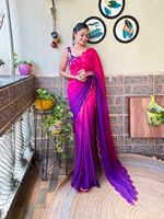Dernière broderie traditionnelle en georgette sari pour fête de mariage collection Shari festive fabricant de mode pour femmes sari indien