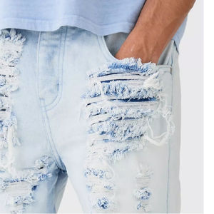 Pantalones Cortos Vaqueros Holgados de Mezclilla Vintage para Hombre, Estilo Casual Ecológico, Precio Económico, Personalización OEM - Product Image 4