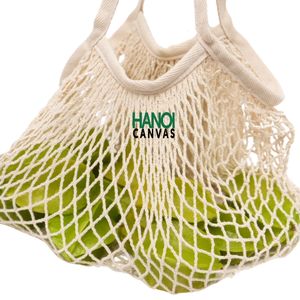 Sacs en filet Sacs en coton écologique pour le stockage des légumes et l'épicerie Fabricant vietnamien OEM personnalisé - Product Image 4