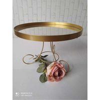 Support à gâteau rond en argent avec couvercle, vente en gros |   Cloche en verre pour dessert |   Socle à gâteau en métal de qualité alimentaire pour les fêtes d'anniversaire