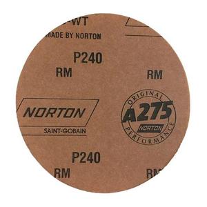Disco de lijado <span class=keywords><strong>NORTON</strong></span> A275 de 150MM, disco de lijado en seco con respaldo de Velcro o PSA para muebles de madera roja, superficies pintadas, coches de metales - Product Image 1