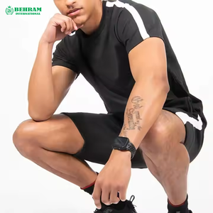 2025 Logo personnalisé grande taille 100% coton respirant Shorts pantalon coupe ample été hommes t-shirts et ensemble court pour hommes - Product Image 3