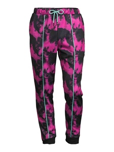 Sublimación personalizada unisex Tie-Dye Piped Track Jogger Pantalones de chándal de moda de cintura media con diseño sublimado - Product Image 3