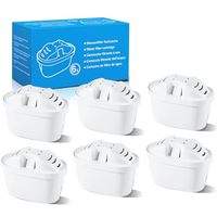 Filtres à eau en carbone de coque de noix de coco Z059 NSF pour pichet domestique, éliminent les bactéries et le chlore, installation facile, garantie 1 an, lot de 6