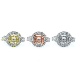 Bague de fiançailles et de mariage classique en or rose massif 18 carats de haute qualité avec diamant naturel serti à griffes de 0,72 ct pour femme, fabriquée en Chine - Product Image 4