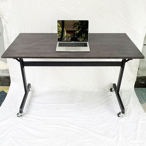 Rubberwood <b>Folding</b> <b>Desk</b> with Wheels for Easy Mobility-SPD68172 - Product Image 3