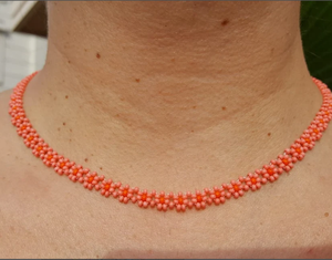 Daisy Flower Seed Bead Necklace Collection d'été Shinny Colorful Dainty Jewelry Choker Beach Accessoire Cadeaux pour sa maman - Product Image 1