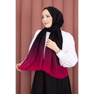 Accessoires de mode modernes à dégradé de couleurs, série d'écharpes noires et fuchsia - Product Image 1