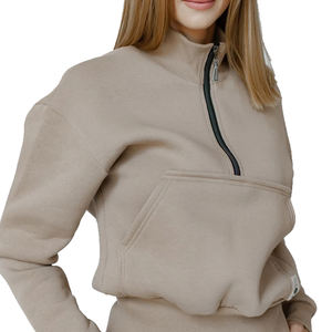 Top qualité femmes survêtements vêtements de rue femmes Gym vêtements de sport couleur grise survêtements Logo sur mesure pour les femmes - Product Image 5