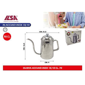 Bouteille de stockage d'huile en acier inoxydable Ilsa 18/10 Classe 70 - Product Image 1