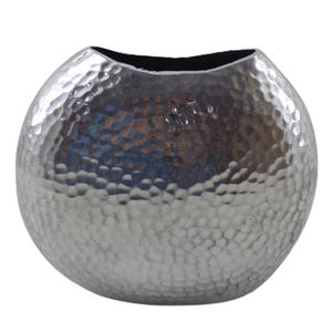 Vase à fleurs en aluminium de haute qualité Nickel argent pour les jardinières extérieures tendance Pots décoratifs pour la maison Look intérieur luxueux - Product Image 3