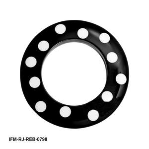 Bracelet en résine à pois noirs et blancs fait à la main, bijoux audacieux géométriques et tendance pour femmes - Product Image 1