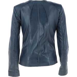 Chaquetas de cuero personalizadas de tendencia superior para mujer, diseño de cuello vuelto sólido, mangas completas, forro de satén transpirable - Product Image 3