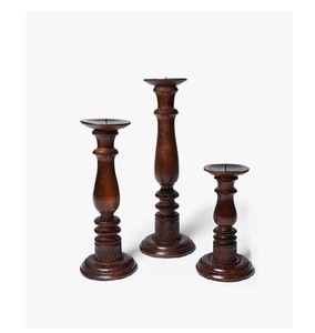 Chandelier en bois bougeoir décoration de mariage maison fête noël bougeoir en bois support meilleure vente - Product Image 3