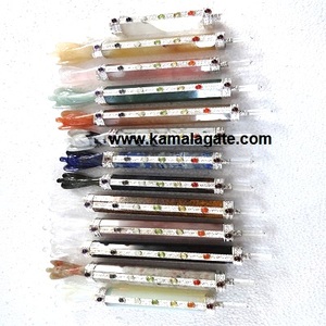 Baguette de guérison Lapiz Lazuli Chakra artisanale en pierre d'agate semi-précieuse faite à la main pour l'énergie angélique baguette de pierres précieuses à vendre - Product Image 5