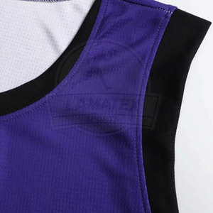 Venta Directa de Fábrica, Nueva Llegada, Jersey de Baloncesto para Hombre, Talla Grande, Transpirable, de Secado Rápido, Liso, Teñido, 100% Poliéster - Product Image 4