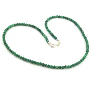 Collier à porter tous les jours pour femmes, vintage, en cuivre et alliage, chaîne de perles de malachite, style religieux classique pour les fêtes - Product Image 1