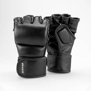 Guantes de Entrenamiento de Lucha MMA de Cuero PU de Alta Calidad, Antideslizantes, con Correa de Muñeca Ajustable, Cierre de Gancho y Bucle para Boxeo y Artes Marciales - Product Image 1