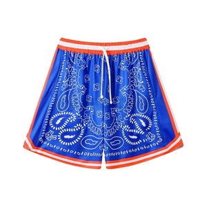 100% poliéster ropa activa Estiramiento personalizado Dtg Impresión 100% Poliéster 5 pulgadas Entrepierna Sublimación logotipo personalizado Pantalones cortos de malla - Product Image 3