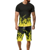 Ensemble de survêtement Twin Tracksuits Short - Ensemble de survêtement pour hommes 2 pièces T-shirt et short de sport sublimé pour la gym et le fitness 2026