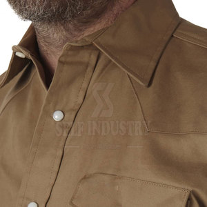 High Quality Water Proof Cotton Men <b>Welding</b> FR <b>Shirts</b> Comfortable Light Weight Quick Dry Breathable SELF INDUSTRY Customized - Product Image 3