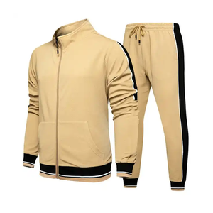 Ropa de calle en blanco personalizada para hombre, conjunto deportivo liso, chándales deportivos para hombre, conjunto de pantalones y sudadera con cremallera personalizada - Product Image 6