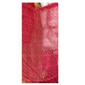 Tissu de broderie de séquence d'eau de bonne qualité pour la fabrication de tissu papillon de filet de robe longue de style khristien - Product Image 1