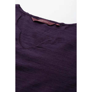 Conjunto de Kurta Recta de Rayón Morado para Mujer con Dupatta, Estilo Indio-Pakistaní, Salwar Kameez Pakistaní para Fiesta, Tela de Red - Product Image 4