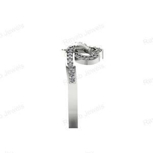 Vente en gros de bagues en argent sterling 925 plaqué or avec double cœur creux en zircon, lunette pour toujours, cadeau d'anniversaire de mariage, bon - Product Image 5