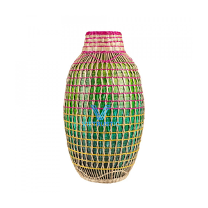 Pour Amazon Offre Spéciale jonc de mer filé bambou Table décoration Vase Vases pour fleurs Durable tissé à la main meubles de salle à manger - Product Image 1