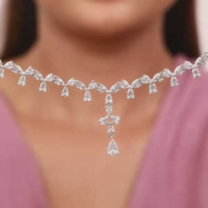 สร้อยคอเพชรประกายสีเงิน - Product Image 3