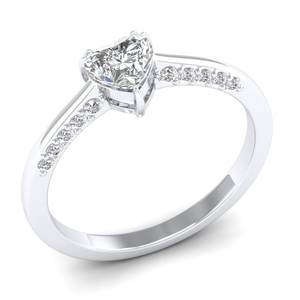 REYES lujo chispeante 10K 14K 18K oro diamante compromiso anillos de dedo minimalista delicado aniversario de boda joyería para mujer - Product Image 2