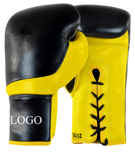Guantes de boxeo Logotipo personalizado Impreso Cuero profesional Sparring Entrenamiento y lucha Guantes de boxeo Material de cuero Guantes DE BOXEO - Product Image 1