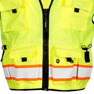 Chaleco de Seguridad Industrial de Alta Visibilidad para Ingenieros, Ropa de Trabajo, Chaleco Reflectante con Logotipo y Bolsillos - Product Image 2