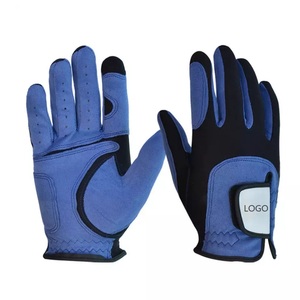 2025 gants de golf professionnels pour hommes et femmes cuir confortable/PU bleu noir couleur prix de gros - Product Image 2