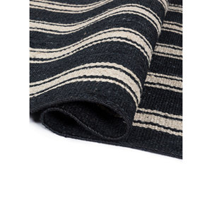 Alfombras de Yute y Cáñamo Nomadic Threads PDJT-774 Gris Negro, Tejido Plano, Rayas Abstractas, Rectangulares, para Pasillo, Habitación, Hogar - Product Image 2